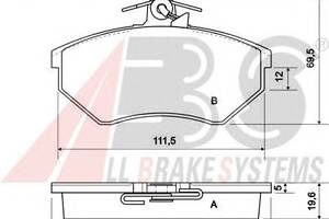 Тормозные колодки пер. Caddy II 9.96/Passat B4/Audi 80