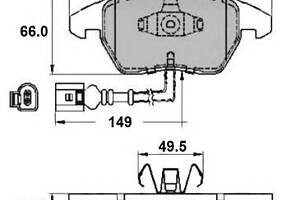 Тормозные колодки пер. Caddy III/Golf V/Passat B6/Octavia A5