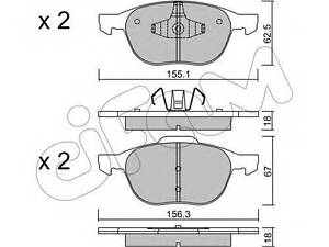 Тормозные колодки пер. Connect 02- CIFAM 8225340 на FORD KUGA I