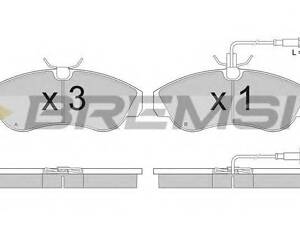 Гальмівні колодки пер. DucatoBoxer 94-02 (1.8t) BREMSI BP2889 на PEUGEOT BOXER автобус (230P)