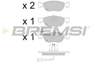 Тормозные колодки пер. Fiat Bravo/Marea 96-02 (ATE) (156,3x52,6x17,6)