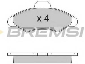 Гальмівні колодки пер. Ford EscortFiesta 90-02 BREMSI BP2462 на FORD ESCORT Mk V (GAL)