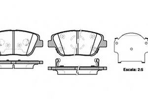 Гальмівні колодки пер. HYUNDAI SONATA V (NF) /KIA OPTIMA 2.0 12-