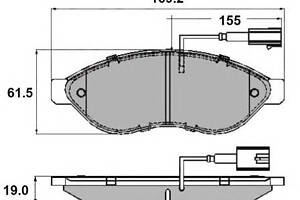 Гальмівні колодки пер. Jumper/Ducato/Boxer 06- (1.1-1.5t)