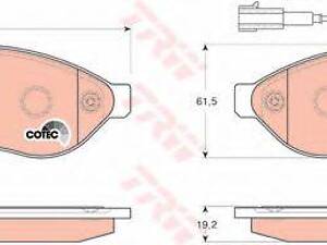 Тормозные колодки пер. JumperDucatoBoxer 06- (1.1-1.5t) TRW GDB1681 на FIAT DUCATO фургон (250, 290)