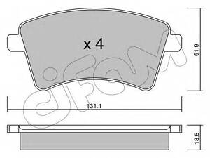 Гальмівні колодки пер. Kangoo 08- (R15R16) CIFAM 8228120 на RENAULT KANGOO BE BOP (KW0/1_)