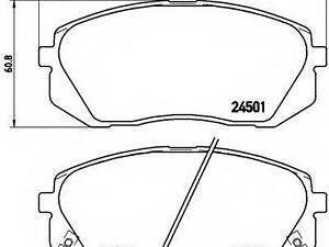 Тормозные колодки пер. Kia Carens 07-Sportage 04- (mando) BREMBO P30039 на KIA SPORTAGE (JE_, KM_)