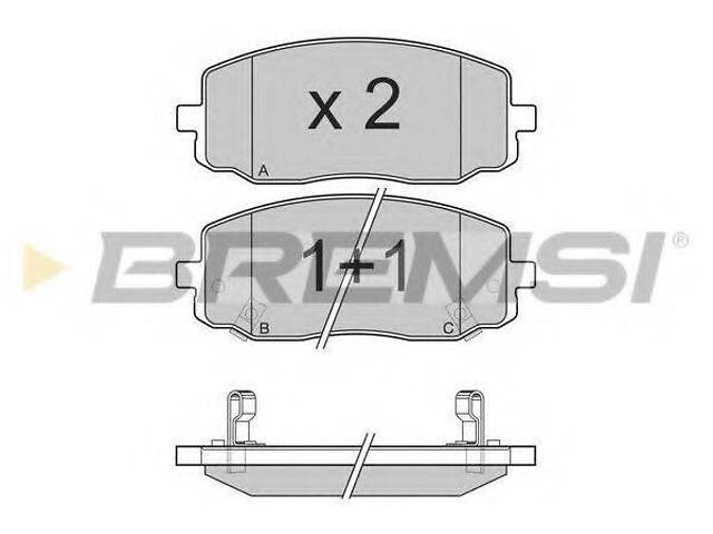 Гальмівні колодки пер. Kia PicantoHyundai i10 04- (mando) BREMSI BP3204 на KIA MORNING (BA)