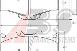 Гальмівні колодки пер. Land Cruiser/Hilux/4 Runner/Taro 89-