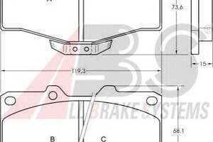 Тормозные колодки пер. Land Cruiser/Hilux/4 Runner/Taro 89-