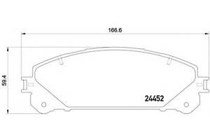 Гальмівні колодки пер. Lexus RX 08-15/Toyota RAV4 12- (advics)