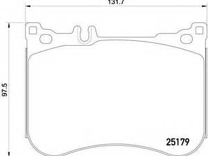 Гальмівні колодки пер. MB S300S350S400S500 14- BREMBO P50095 на MERCEDES-BENZ SL (R231)