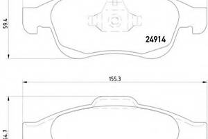 Гальмівні колодки пер. Megane 09-/Duster 10-/Dokker 13-