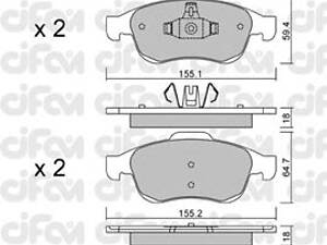 Гальмівні колодки пер. Megane 09-/Duster 10-/Dokker 13-