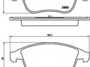 Тормозные колодки пер. Megane III 08-Scenic 09- (ATE) BREMBO P68047 RENAULT MEGANE III Наклонная задняя часть (BZ0_)