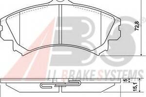 Гальмівні колодки пер. Mitsubishi Colt/Volvo S40/V40 1.1-2.0 i/TD 95- (TRW)