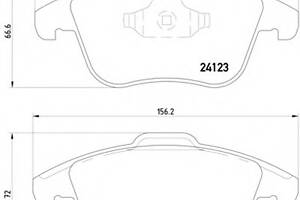 Гальмівні колодки пер. Mondeo 07-/Volvo S60/V60 10-/V70 02-/XC 70 08-