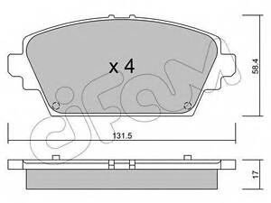 Гальмівні колодки пер. Nissan Primera 02- (TRW) CIFAM 8224640 на NISSAN ALMERA TINO (V10)