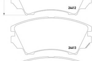 Гальмівні колодки пер. Opel Astra J 09-/Insignia 08- (Mando)