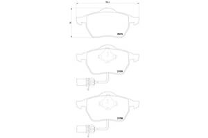 Гальмівні колодки пер. Passat B5/Audi A4/A6 00-05 (з датчиком)