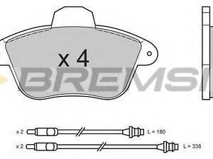 Гальмівні колодки пер. Peugeot 605 89-99 BREMSI BP2522 на PEUGEOT 605 седан (6B)