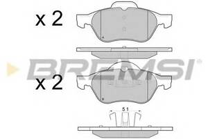 Гальмівні колодки пер. Renault Laguna 01- (ATE) (156,3x68,8x18)