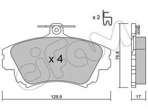 Гальмівні колодки пер. S40V40 95-04 CIFAM 8222860 на MITSUBISHI CARISMA (DA_)