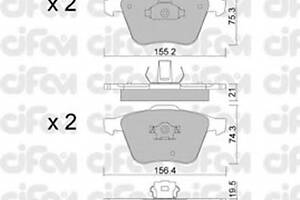 Гальмівні колодки пер. S60/S80/V70/XC70/XC90 (98-14)