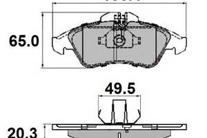 Гальмівні колодки пер. Sprinter/LT 96-06/Vito 96-99 (ATE)