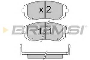 Гальмівні колодки пер. Subaru Impreza 02-/Forester 02- (akebono)