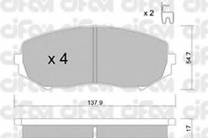 Гальмівні колодки пер. Suzuki Grand Vitara 05-15 (tociko)