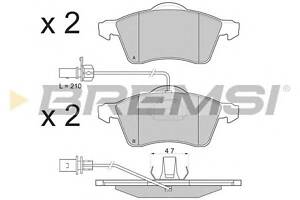 Тормозные колодки пер. T4 2.5TDI 96-03 (R15)(с датчиком)