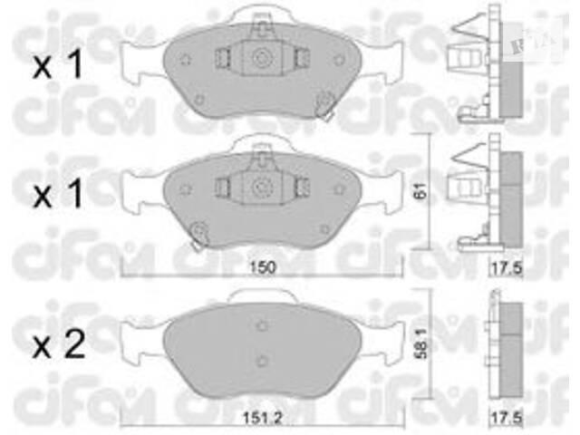 Тормозные колодки пер. Toyota Yaris 05-(ATE)