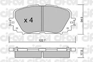 Гальмівні колодки пер. Toyota Yaris 07- (akebono)