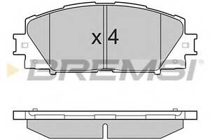 Гальмівні колодки пер. Toyota Yaris 07- (akebono)