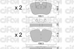 Гальмівні колодки пер. V60/S60/XC70/V70/S80/Discovery/Evoque/Freelander/Galaxy/Mondeo/S-Max 06-