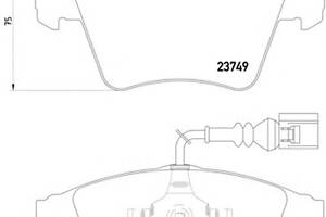 Гальмівні колодки пер. VW Touareg 02-10 (ATE)