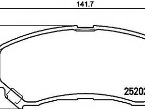 Гальмівні колодки пер. X-TrailQashqai 07- (Akebono) HELLA PAGID 8DB355015911 на SUZUKI KIZASHI (FR)