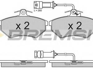 Гальмівні колодки пер. Audi 80100 78-96 (TRW) (119x70x19,6) з датчиком BREMSI BP2643 на AUDI 4000 (89, 89Q, 8A, B3)