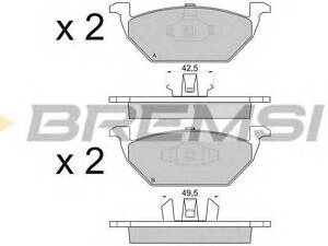 Гальмівні колодки пер. Caddy IIIGolf VOctaviaA3 03- BREMSI BP2835 на AUDI A3 (8L1)