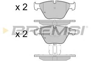 гальмівні колодки перед. BMW 5 (F10) 10- (ATE) (155,1x68,5x18,9)