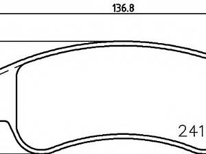 Гальмівні колодки перед. Citroen Berlingo 01-/Peugeot Partner/206/307 00- 8DB 355 011-521