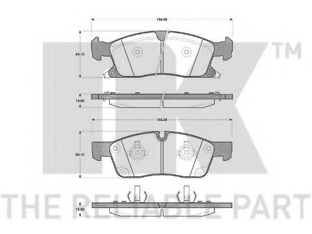 Гальмівні колодки перед. DB M-class (W166) 2.1D-6.4i 10-/Jepp Grand Cherokee IV 229330