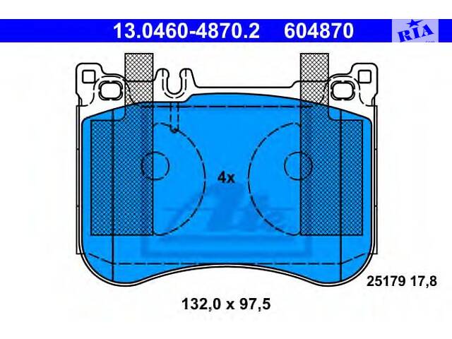 Тормозные колодки перед. MB (A217), S (C217), S (W222, V222, X222), SL (R231) 2.1DH-4.7 01.12-