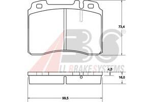 Гальмівні колодки пер. MB W124/W201 89-03 (ATE)