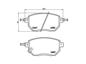 Гальмівні колодки передні BREMBO P56051