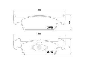 Гальмівні колодки передні BREMBO P68060