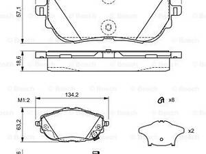 Гальмівні колодки TOYOTA Auris/Corolla XI 'F '12>>