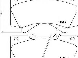 Гальмівні колодки TOYOTA SequoiaLand Cruiser(J200) F 08&gt &gt TEXTAR 2438601 на TOYOTA LAND CRUISER (VDJ20_, UZJ20_)