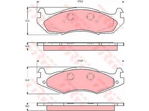 Гальмівні колодки TRW GDB1207 на JEEP WRANGLER (YJ, SJ_)